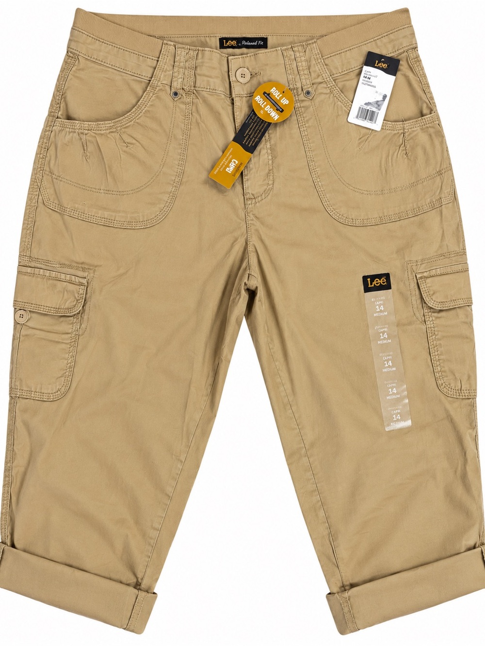 Lee Kids Tan Cargo Capri Shorts